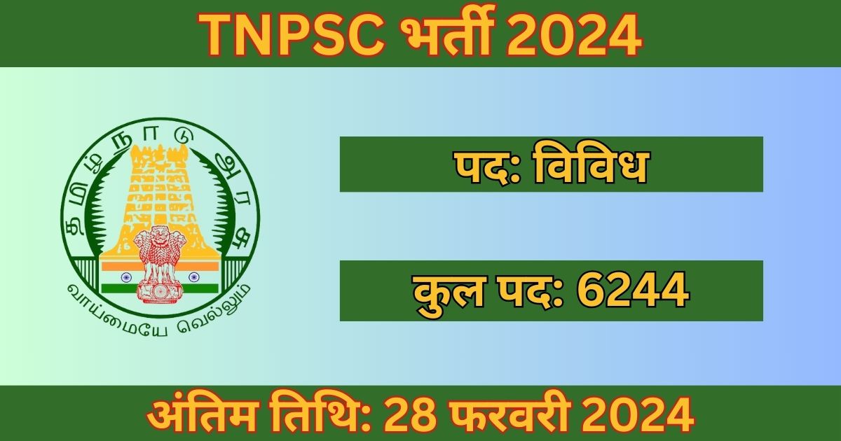 TNPSC Group 4 Recruitment 2024: 6244 पदों के लिए भर्ती